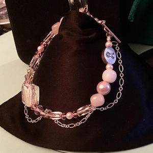 Breast Cancer Sterling & Gemstone Bracelet